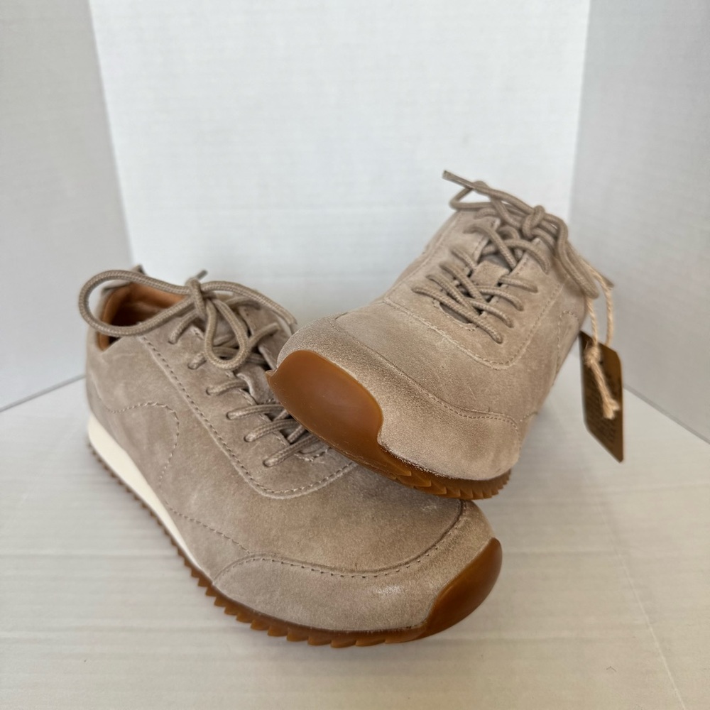NIB Born Lynn Sneakers Size 7 Cream Distressed Suede Retro Arch Support Shoes - Picture 4 of 15